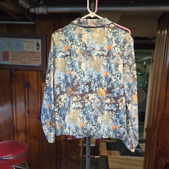 Christopher & Banks jean denim blazer button down misses size large BNWOT - Picture 9 of 11